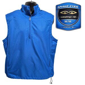 Snake Eyes Weather-18 Men’s M Blue Golf Vest 1/2 Zip Windbreaker Mesh Lined